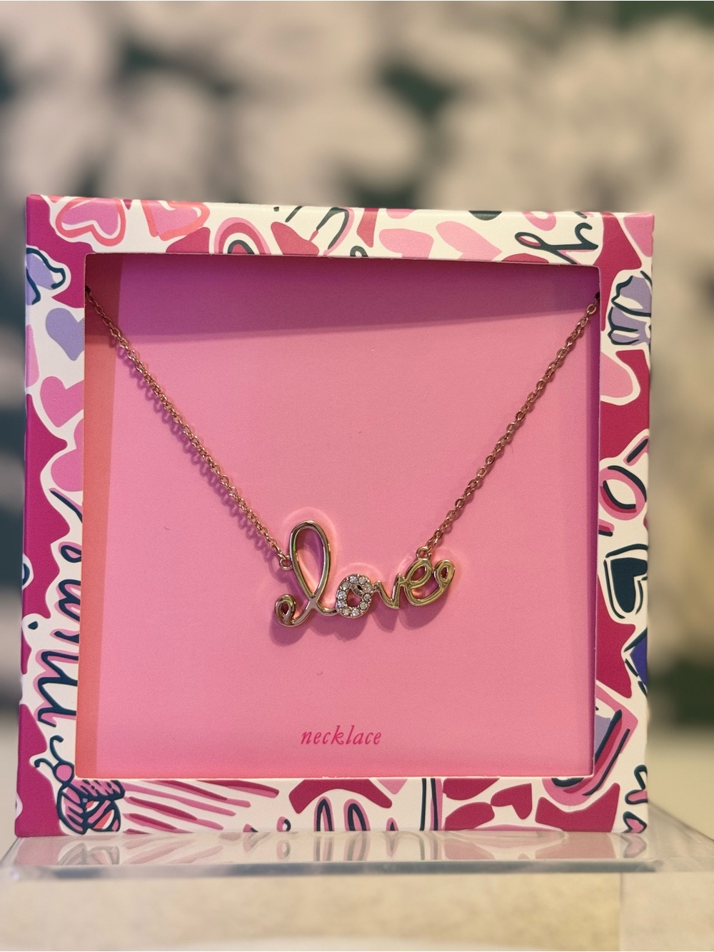 Lilly Pulitzer Gold-Tone "Love" Script Necklace - NIB